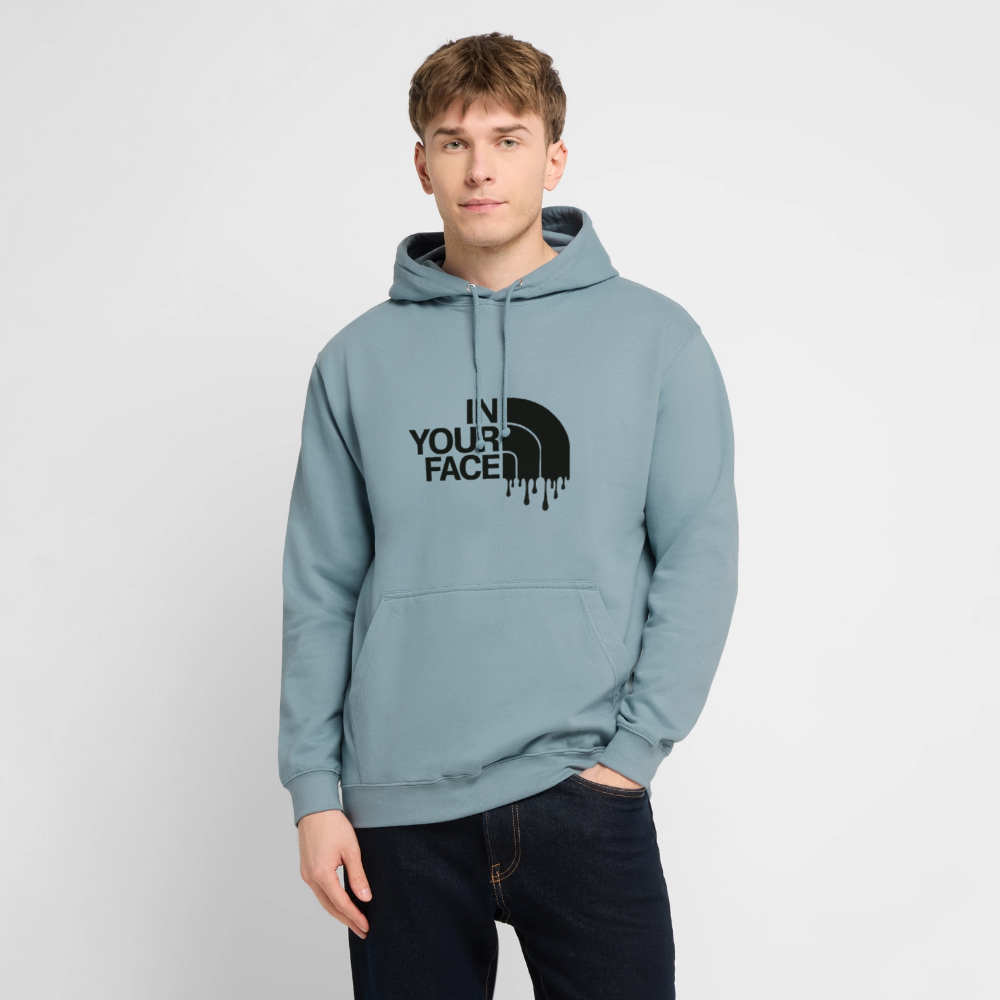 Sweat-shirt à capuche unisexe - bleu fumée