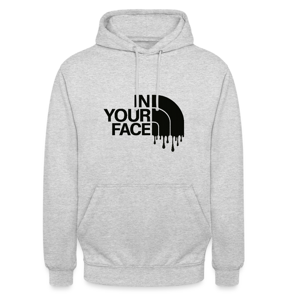 Sweat-shirt à capuche unisexe - gris clair chiné