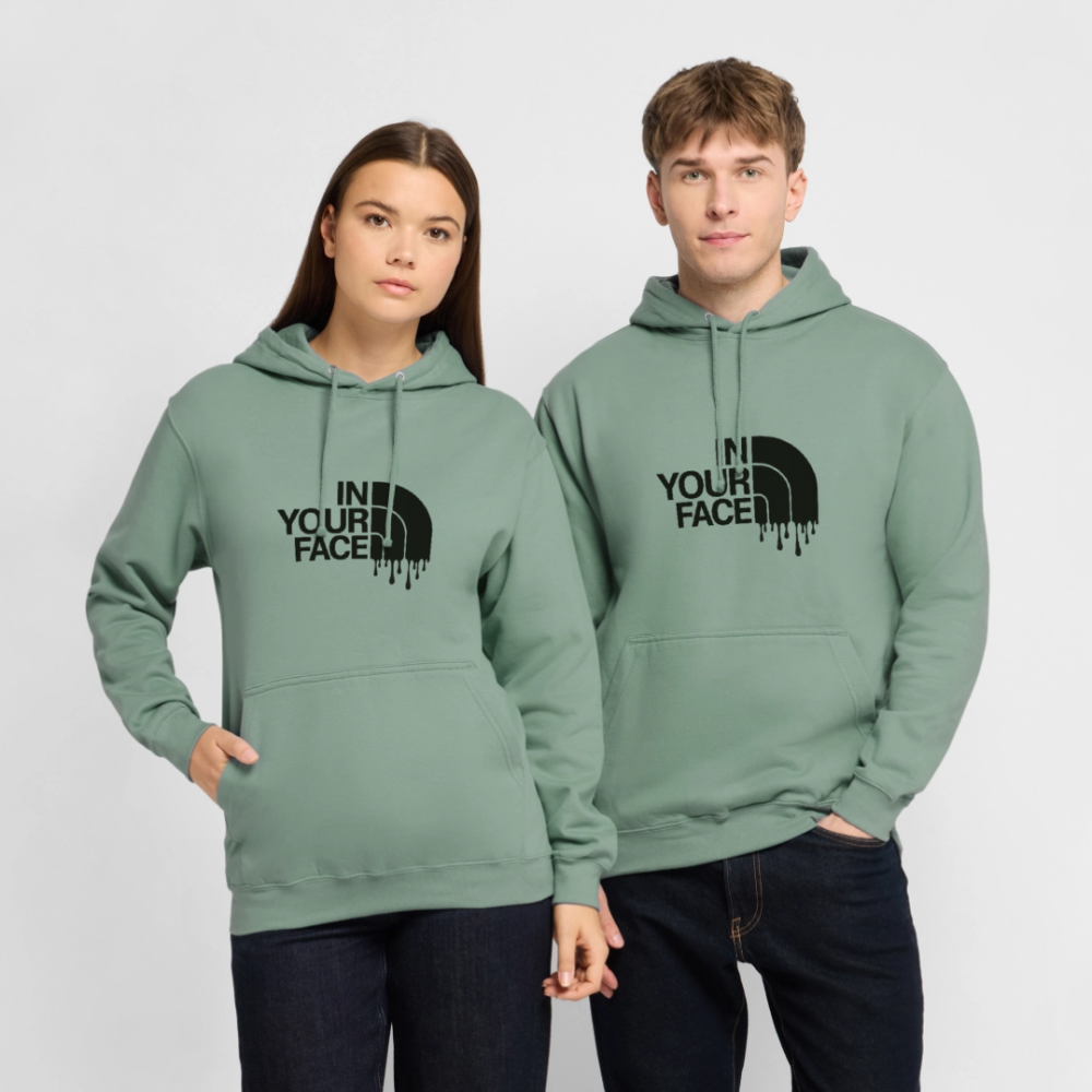 Sweat-shirt à capuche unisexe - vert-de-gris