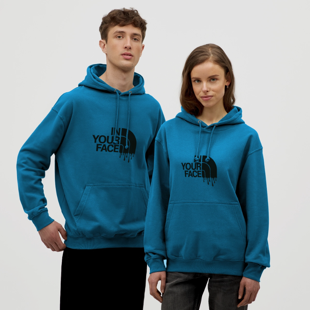 Sweat-shirt à capuche unisexe - bleu profond 