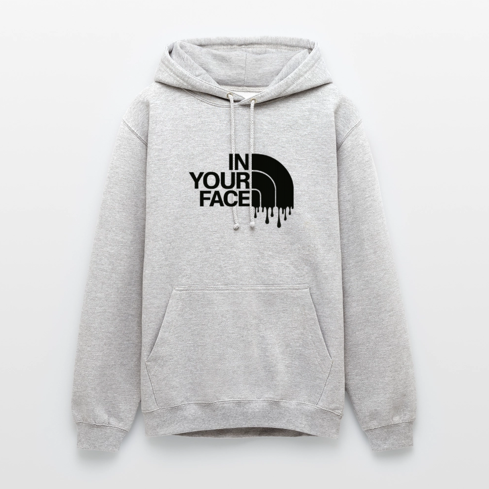 Sweat-shirt à capuche unisexe - gris clair chiné