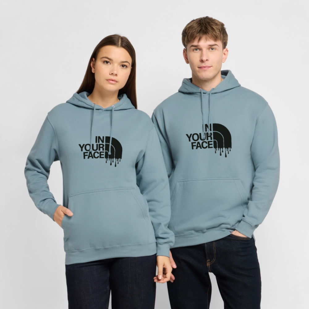 Sweat-shirt à capuche unisexe - bleu fumée